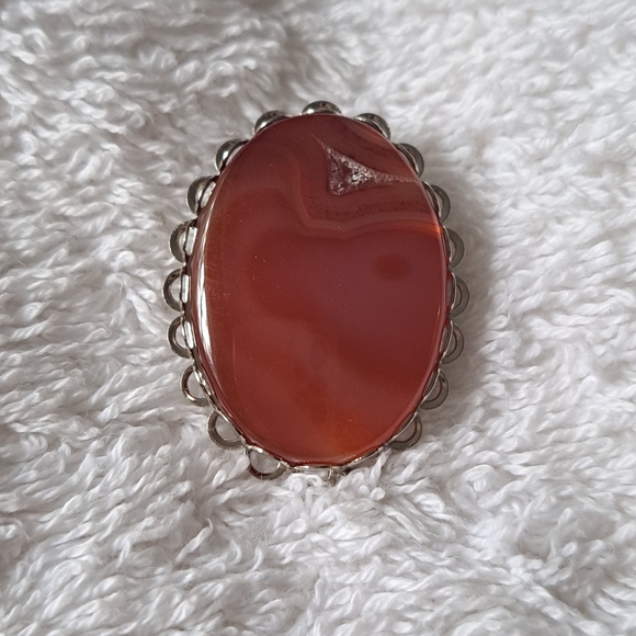 Carnelian agate bolo tie (without strap) - Picture 3 of 4